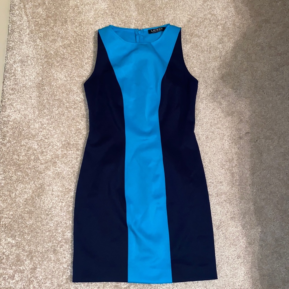 Ralph Lauren blue dress, great for work! Size 4